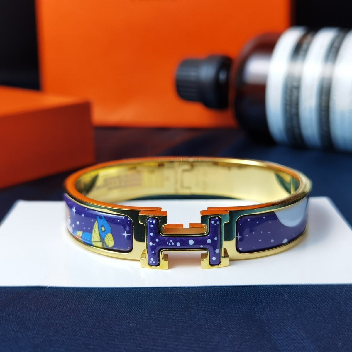 [Renovia Jewelry]H STAR AND MOON BRACELET 12MM