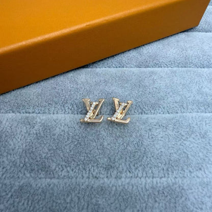 [Renovia Jewelry]LETTER STUDS WITH STONES