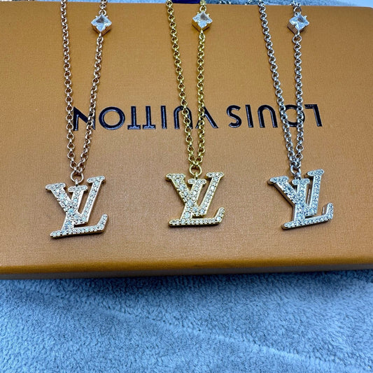 [Renovia Jewelry]FULL DIAMOND LETTER NECKLACE