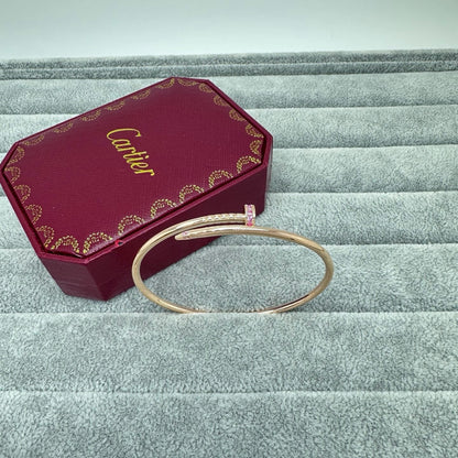 [Renovia Jewelry]JUSTE BRACELET 2.5MM PINK STONES AT BOTH ENDS