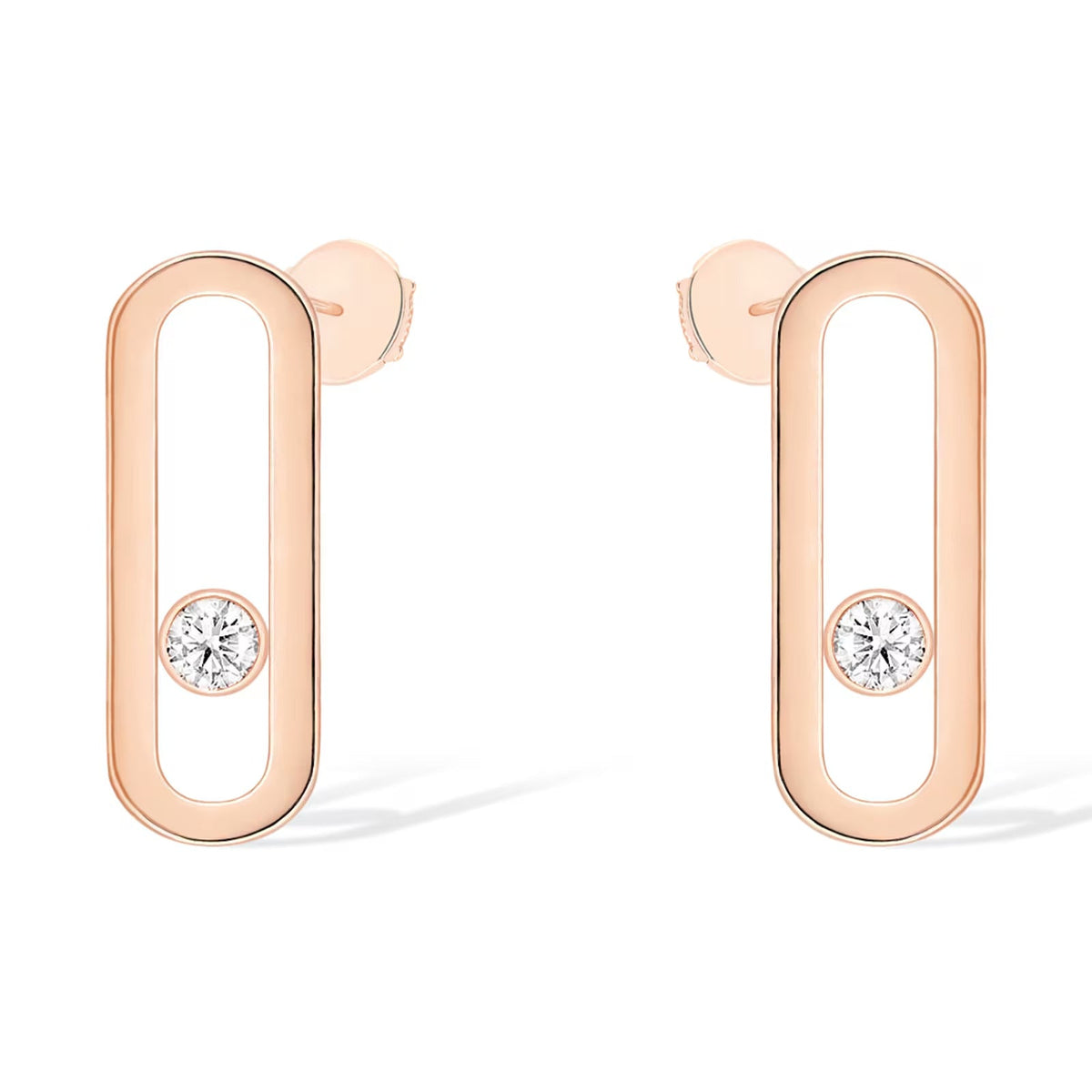 [Renovia Jewelry]MOVE UNO SMALL 1 DIAMOND EARRINGS