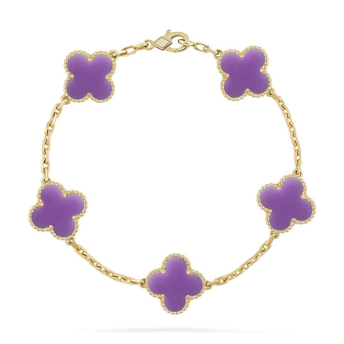 [Renovia Jewelry]CLOVER 5 MOTIF LIGHT PURPLE BRACELET COLLECTION