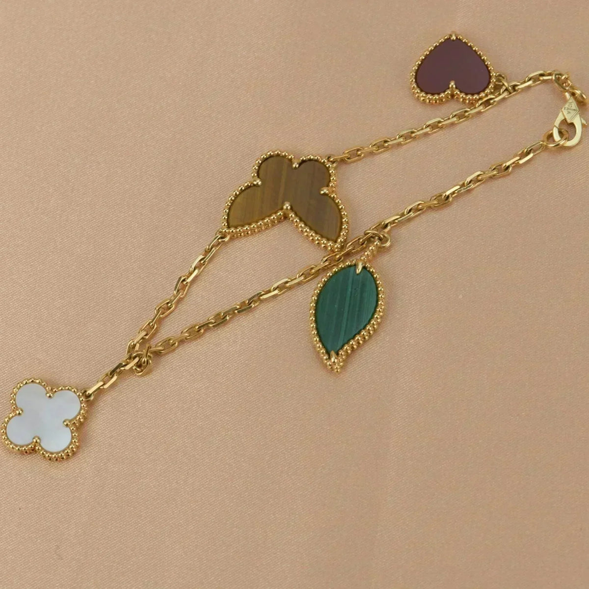 [Renovia Jewelry]LUCKY SPRING 5 MOTIF GOLD BRACELET