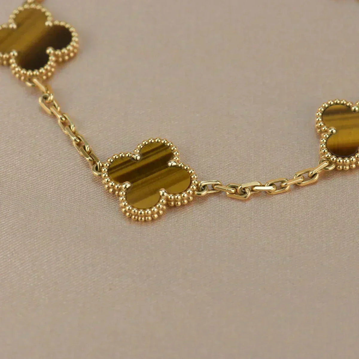 [Renovia Jewelry] CLOVER 5 MOTIFS TIGER EYE BRACELET COLLECTION