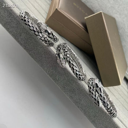 [Renovia Jewelry]NEW OBSIDIAN & DIAMOND SERPENT BRACELET