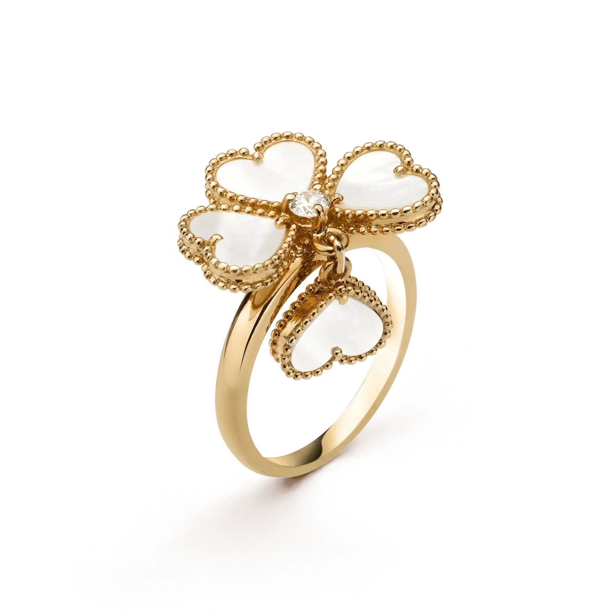 [Renovia Jewelry]SWEET CLOVER WHITE MOP RING