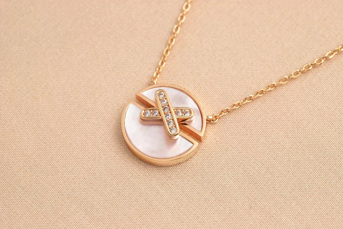 [Renovia Jewelry]JEUX DE ROSE GOLD DIAMOND NECKLACE