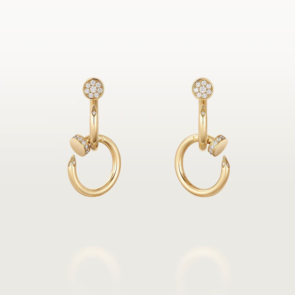 [Renovia Jewelry]JUSTE HALF DIAMOND DOUBLE EARRINGS