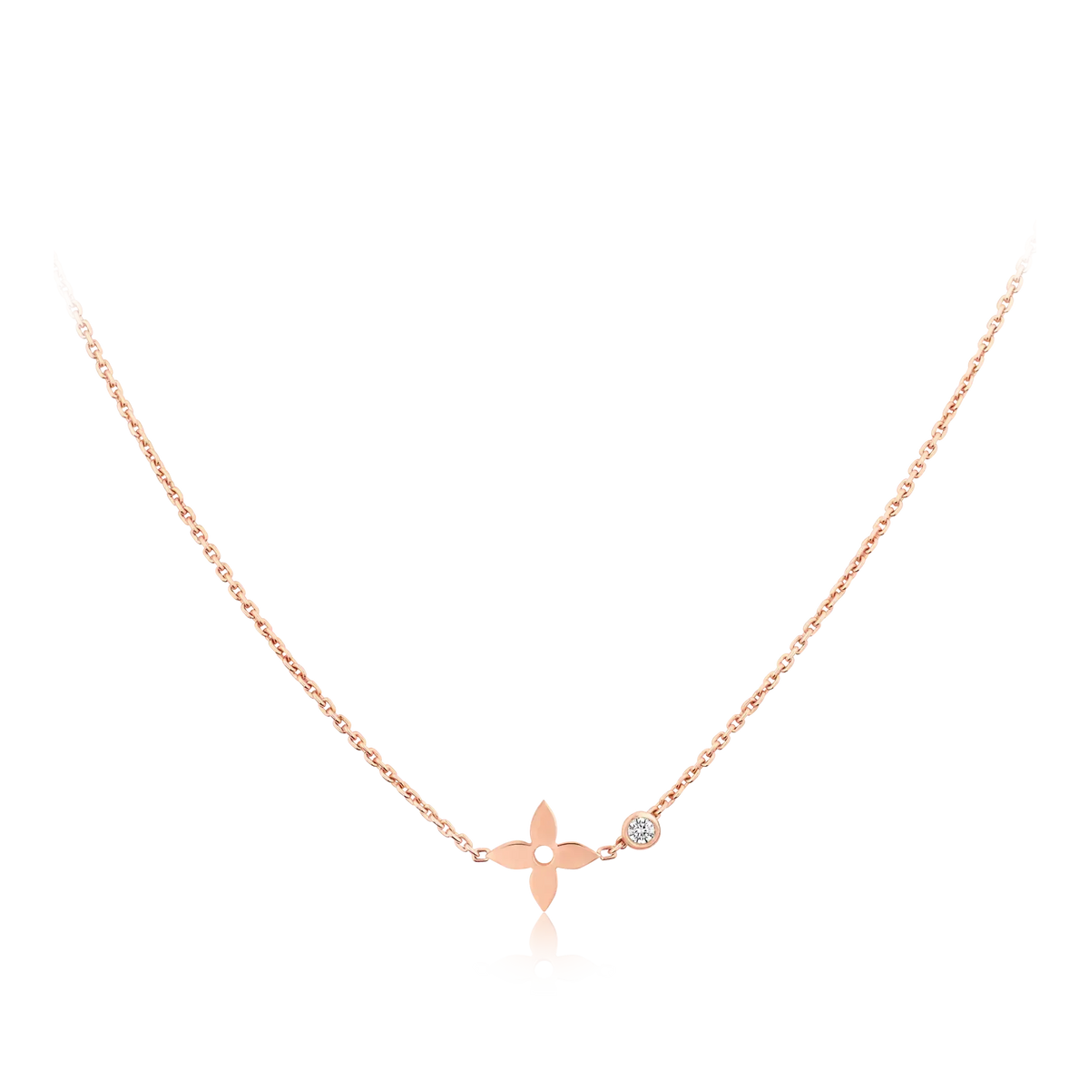 [Renovia Jewelry]BLOSSOM PENDANT PINK GOLD AND DIAMOND