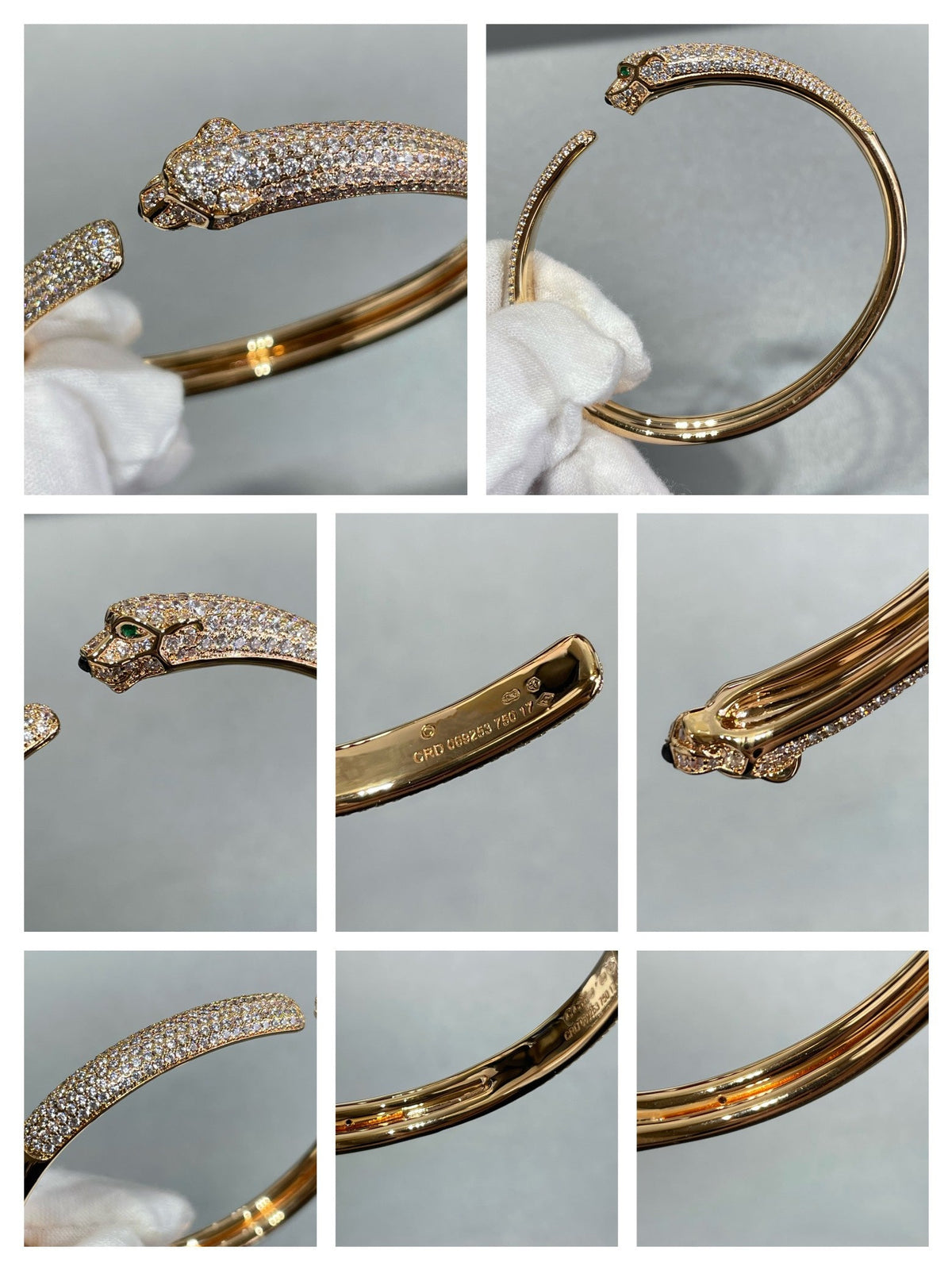 [Renovia Jewelry]PANTHERE FULL DIAMOND OPEN BRACELET